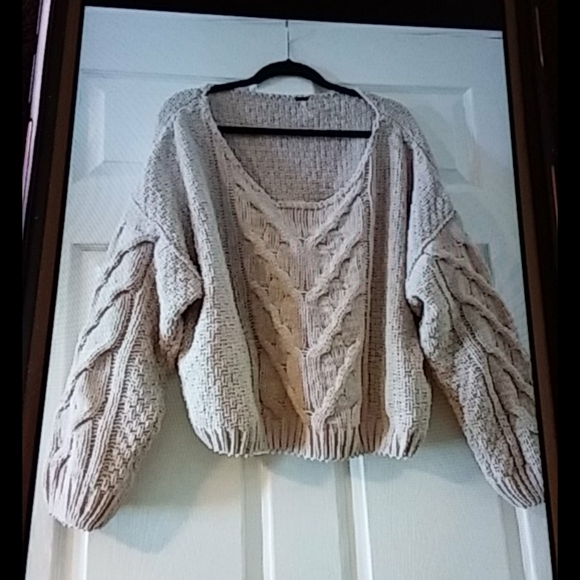 Free people slouching off shoulder sweater - Picture 1 of 6